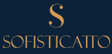 Logo da Empresa Sofisticatto. S dourado centralizado com a escrita também em dourado Sofisticatto abaixo.